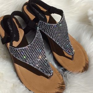 Blinged out sandals